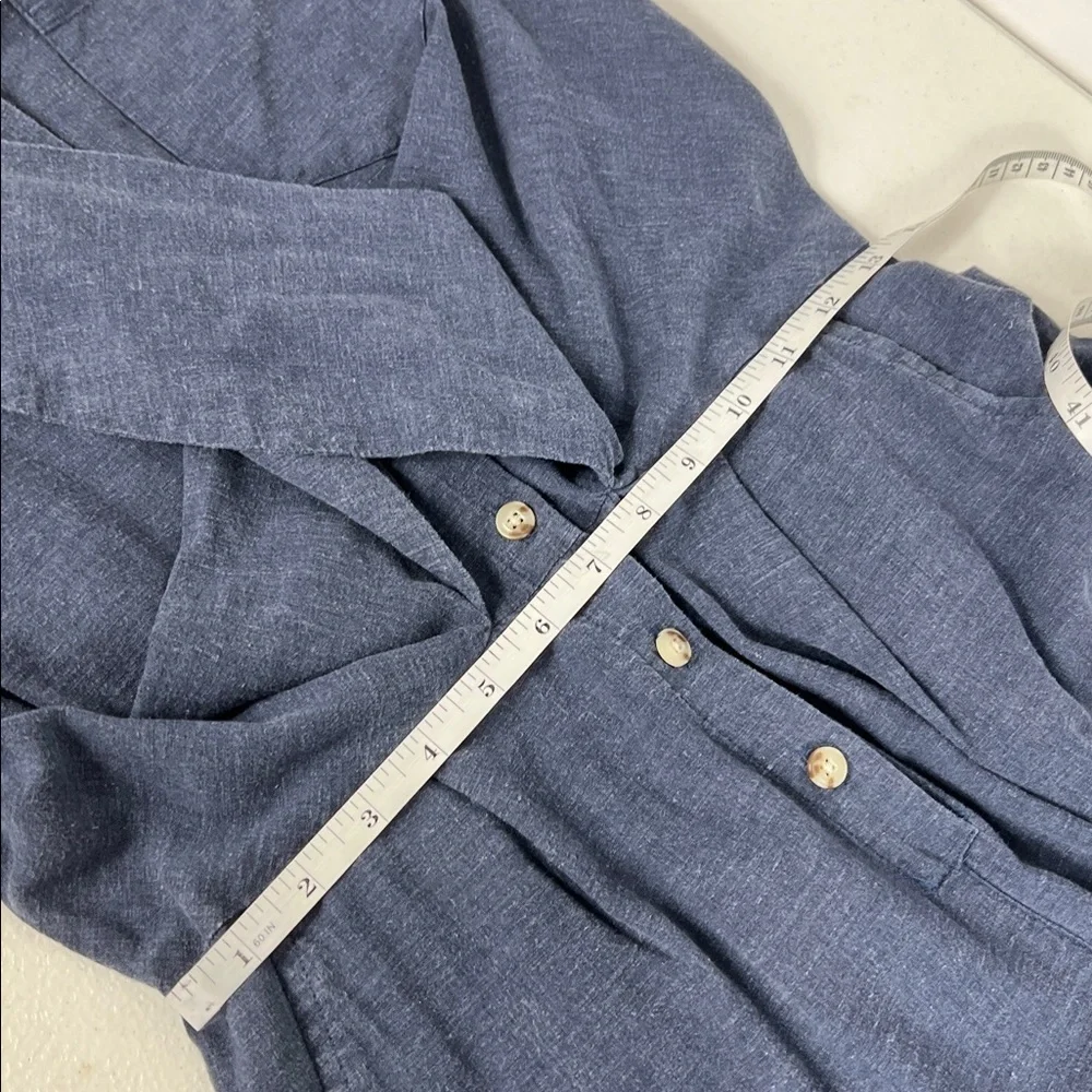 Toad&Co XS Taj Hemp Short Sleeve Jumpsuit in Navy - Picture 9 of 13